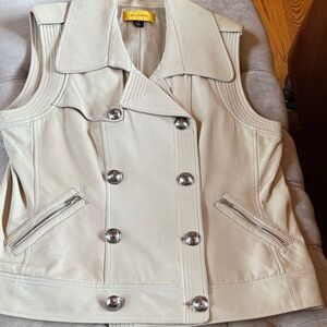 St. John leather vest